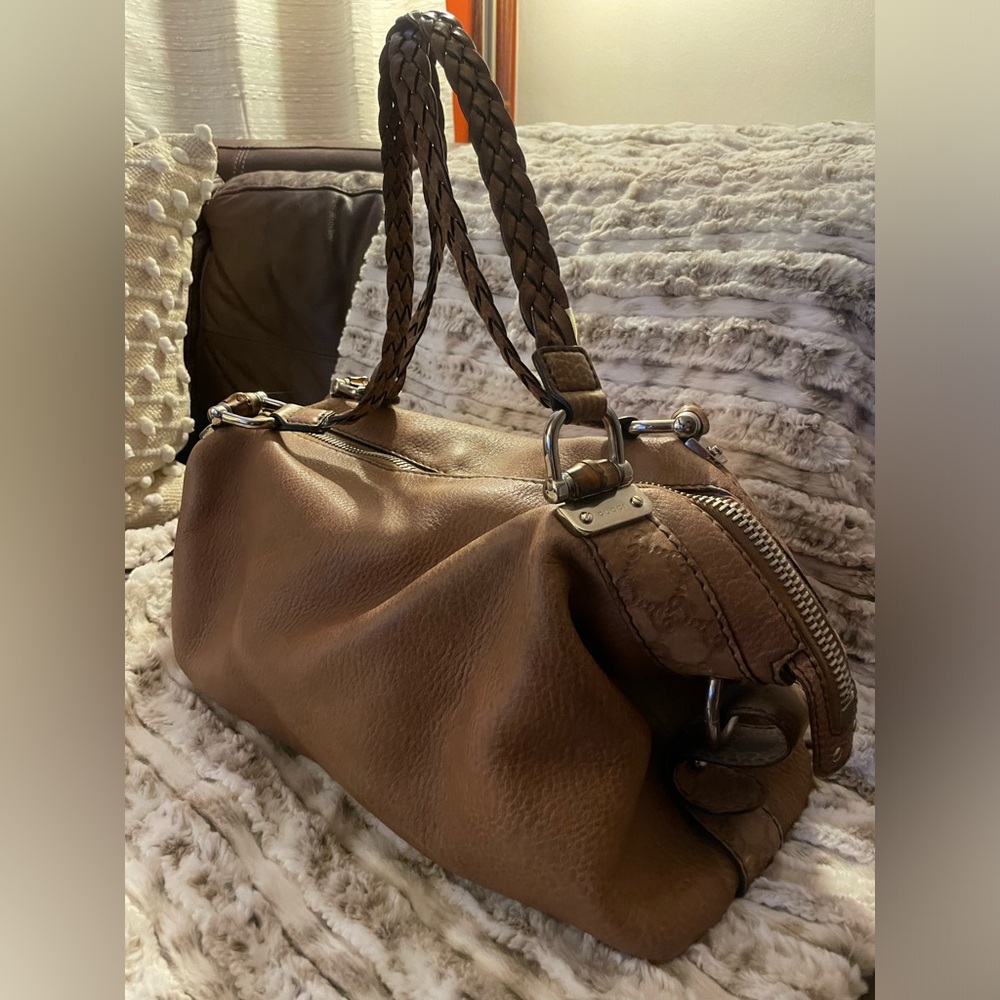 Brown Vintage Gucci Large Tote